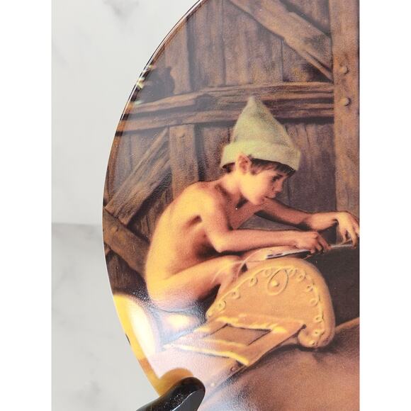 Grimm's Fairy Tales Elf Shoemaker Year 1983 Porcelain 7 3/4" Plate Wall Decor - Picture 7 of 14